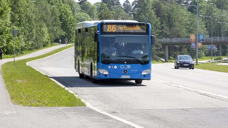 Winter buses in Helsinki region